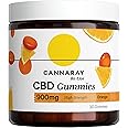 Cannaray CBD Gummies, 900mg | High Strength | Delicious Natural Orange | Sleep Well | Feel Calm | Reduce Anxiety (30 Gummies) (30 Gummies)