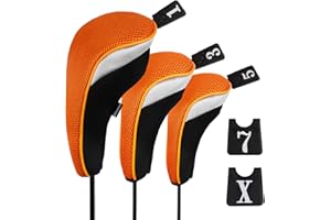 Andux Golf 460cc Driver Fairway Wood Club Head Covers 3pcs/Set
