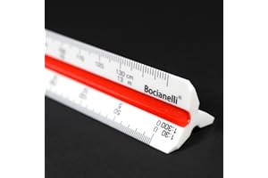 BOCIANELLI 15 cm Scalimetro in Plastica Righello Triangolare Professionale 1:10 1:20 1:25 1:30 1:40 1:50 1:100 1:200 1:250 1:300 1:400 1:500 Disegno Tecnico Architettura Ingegneria