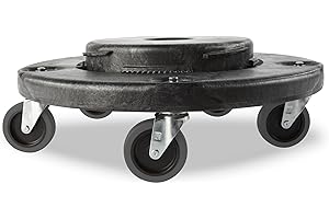 Rubbermaid Commercial Products FG264043BLA BRUTE Quiet Dolly, negro