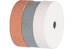 WALFRONT 3PCS Muela de Carburo de Silicio Amoladora Pulidora Reemplazo de la Rueda Afilado Juego de Herramientas de Pulido para Pulir Metal Cerámica Mármol Carpintería 75 * 10 * 20mm