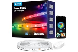 Govee Tira LED 5M, Luces LED RGBIC con Control por Segmentos, Sync de Música, 64 Modos de Escena, Control Mediante App y Millones de Colores para Dormitorio, Salón, Fiesta