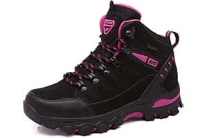 WOWEI Hiking Boots Lace-up Waterproof Non-Slip Outdoor Men Women Mountain Trekking Shoes for All Season Walking Travelling Backpacking Camping Biking UK