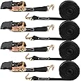 Kshineni 4 Pcs Ratchet Tie Down Straps, 6m X 25mm Heavy Duty Lashing - View #7