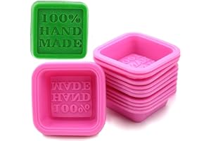 Uteruik (Lot de 10 moules à savon – 100 % en silicone carré – Sapone