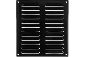 LIRAST 260x280mm Griglie D'Aerazione/Ventilazione in Metallo - Nera Griglia D'aria con Rete Anti Insetti
