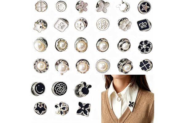 30 stycken säkerhetsbrosch knappar, säkerhetsbrosch, broscher, pins för kläder, används för gör-det-själv-klädväska, ryggsäck, knappdekoration, Svart och