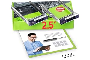 ‎WORKDONE WorkDone 2er Pack 2,5-Zoll Hard Drive Caddy - kompatibel für Dell PowerEdge Server und XC-Serie - 14. Generation R440 R640 R740 R740xd R840 R940 R7425 - DXD9H SSD SAS Festplattenrahmen Halterung