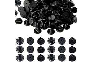SHENLONG 30PCS Rubber Butterfly Pin Backs, 11.5mm PVC Replacement Butterfly Clutch Pin Backs in Uniform Locking Style for Brooch, Jewelry Making, Hats, Badges