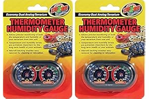 Zoo Med (2 Pack) Economy Dual Analog Terrarium Thermometer and Humidity Gauge