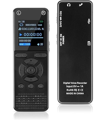 Digitale Spraakrecorder 32 GB met USB Oplaadfunctie - 30 Uur Opname Het Wit