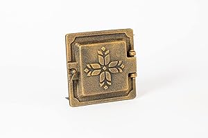 SEZAM Polish Foundry Gusseisen Schornsteinreinigung Außentür, Altes Gold 14.60x4.50x14.60cm