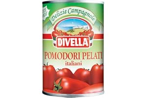 24 x POMODORI PELATI DIVELLA 400 GR BARATTOLO LATTINA POMODORINI 100% ITALIANI