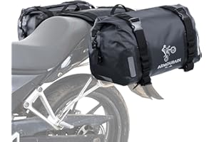 ‎ARMOURAIN ARMOURAIN Motorradsatteltasche 70L (35L*2) Motorradausrüstung Fahrradsatteltasche hinten (Schwarz)
