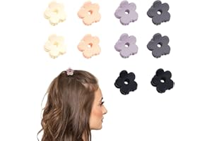 Irikdescia® 10 pinzas pequeñas de flores para el pelo, pinzas para el pelo fino, agarre fuerte, accesorios antideslizantes para peinar el cabello (5 colores)