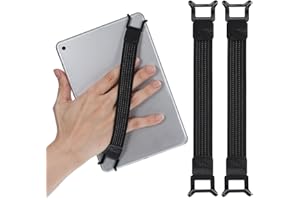 Ptwola 2pcs Security Tablets Hand Strap Holder for Tablet PC 7.8''-13'' Handle Grip High-Elasticity Bands One-Handed Operation No Dropping Strap Universal Elastic Bundle Grip Belt for Readers