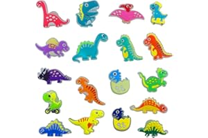 BITEFU Set di 36 spille a forma di dinosauro Crocs, spille per scarpe, spille per scarpe per ragazze e ragazzi, decorazioni fai da te, Klein, PVC, No