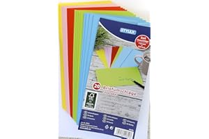 FIICO Briefumschläge 60 Stück farbig sortiert DIN lang (3x 20er Beutel)