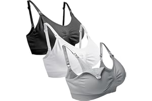 O-WareBaby Maternity Nursing Bra Seamless Breastfeeding Bras for Women 3 Pack S-XXL