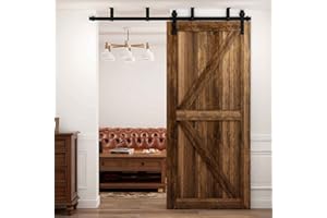 CCJH 6.6FT/2M Rail de porte coulissante suspendu au plafond, Ensemble de rails de suspension en forme de L Noir