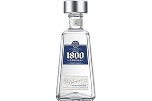 ‎1800 1800 Silver Tequila 38% vol. (1 x 0,7l) – Kristallklarer, mexikanischer Tequila hergestellt aus 100% blauer Agave von Hand gepflückt – Ideal für klassische Margaritas