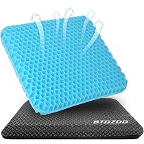 Coussin De Siège En Gel DONJIM - Anti-escarres, Respirant - Pour Bureau, Voiture, Fauteuil Roulant