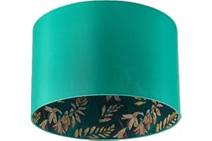 Abat-jours Tambour Contemporain de 40 cm Vert pour Lampes de Table, de Sol et de Suspension, pour Salon et Chambre, E27 E14 60 watts Maxi par Stella & Mag Creative