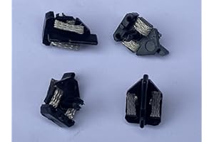 SSC TYRES SSC Slot Cars Replacement Spares 4 Easyfit Long Stem Car Guide Blades with braids and 8 Eyelets Compatible for Scalextric Slot Cars Models, Toy DIY Parts Accessories with Braid