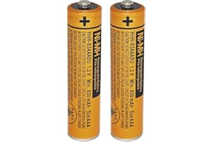 JAPUSOON HHR-83AAABU Pilas Rerecargables 830mAh 1.2V AAA Ni-MH Baterías Recargables para Panasonic Teléfonos Inalámbricos (2 Piezas)
