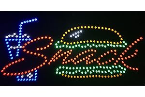 ADE LIGHT Enseigne lumineuse à LED SNACK 48x 24x2.5cm