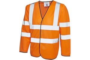 UNEEK CLOTHING Hi Vis Gilet de sécuritéà manches longues haute visibilité-Gilet Veste de travail
