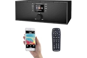 VR-Radio Webradio: Stereo-WLAN-Internetradio, Farb-Display, 12 W, Bluetooth 5, Fernbed. (Internetradios, WLAN Lautsprecher, Laptop Tisch)