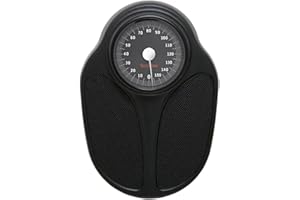 TERRAILLON Mechaniczna waga osobowa – półprofesjonalna, powłoka antypoślizgowa, duży wyświetlacz, maks. 160 kg – model "TPRO Plus" w kolorze czarnym