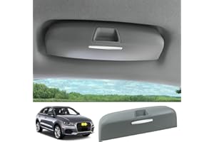 ‎SKTU SKTU Auto Brillenetui kompatibel mit Audi A3 A4 A5 A6 C7 Q3 Q5 Q7 Sonnenbrillenhalter Brillen Aufbewahrungsbox ABS-Material Grau