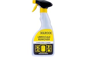 Kilrock Limescale Remover Power Spray Cleaner 500ml - Rapid Action Formula - 100% Limescale Removal, Destroys Hard Water Stains - Perfect for Bathrooms, Sinks, Shower Screens, Toilets, Baths.