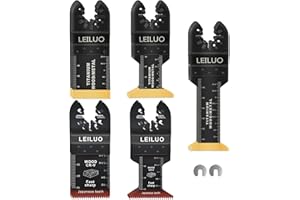 LEILUO 20 sztuk brzeszczotów wielofunkcyjnych, profesjonalny zestaw do cięcia japońskich zębów, tytanowe brzeszczoty oscylujące, uniwersalne akcesoria z torbą do przechowywania