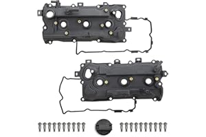 MITZONE Engine Valve Cover Kit Left & Right with Gasket & Bolts Compatible with 2009-2014 Nissan Murano Quest 3.5L Replace# 13264-JP01A 13264-JP01B