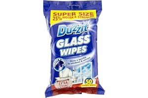 2 x Duzzit Glass Window Mirror Cleaning Wipes Pack Of 50
