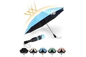Chakipee Paraguas plegable Antiviento mujer - Paraguas invertido resistente al viento, Paraguas de viaje automático portátil compacto hombre, revestimiento de 210T, resistente a los rayos UV