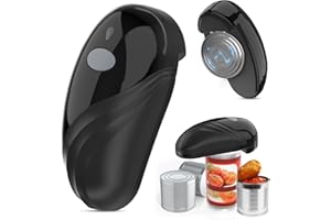 HUIJUKEJI Apriscatole elettrico, ricaricabile e cavo USB automatico con funzionamento one-touch, sicuro per tutte le dimensioni di lattine, gadget da cucina, apriscatole per anziani, artrite e mamma, colore