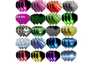 Haosell Set di 60 Alette per Freccette Sottili per Freccette e Freccette in Acciaio, Colore: Bianco, Nero, Rosa, Rosso, Viola, Rosa, Blu, Verde,