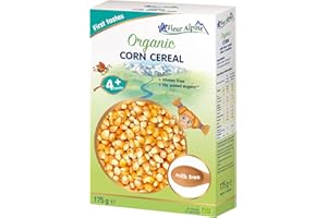 Ekologiczna kaszka kukurydziana dla noworodków FLEUR ALPINE – pyszny kleik dla niemowlaka |Pożywna i łatwa w przygotowaniu kaszka bezglutenowa bez dodatku cukru dla dzieci od 4. miesiąca| 7 porcji