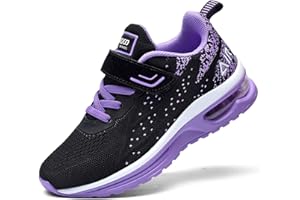 WNA STEP UP Kids Boys Girls Air Running Shoes Slip On Tennis Athletic Running Walking Sneakers for Child Size 10UK,AllBlack