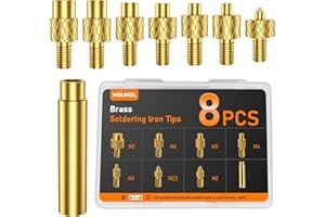 HOLMOL 8PCS Soldering Iron Tips for Threaded Inserts, Heat Set Inserts Tips M2 M2.5 M3 M4 M5 M6 M8 Set for Plastic 3D Printer Components and DIY Projects, Durable and Precise Welding Tool Accessories