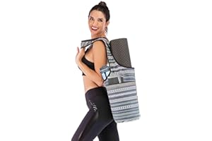 ‎DUCOMI Ducomi Tasche für Yogamatte, Tasche für Fitnessstudio, mit Wassertasche, Handtuch und Zubehör, funktionaler Schultergurt für Sport, Fitness, Pilates, Geschenk für Damen