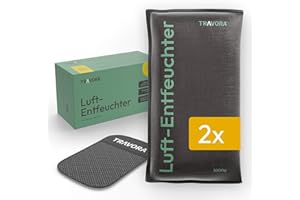 TRAVORA Déshumidificateur de voiture avec coussin antidérapant – Déshumidificateur de voiture – Déshumidificateur de voiture – Réutilisable 1 kg – Coussin déshumidificateur intérieur de voiture – 2
