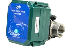 PNI Vanne d'eau intelligente PNI-SV200 SV200, connectivité Wi-Fi, IP65, DN20, application Tuya 3/4, compatible avec Amazon Alexa et Google Home, vert