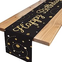 Geburtstag-Deko-Set: 20 Servietten + 10 Windlichter + 300 Konfetti In Schwarz-Gold – Für Tischdekoration