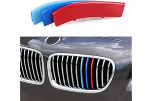OYDDL 3PCS Front Grille Insert Strip Radiator Grille Trim Compatible with 5 Series F10 F11 2011 2012 2013 Standard Kidney Grille Accessories-12-Beams
