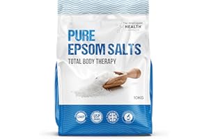 Pure Epsom Salts 10kg, Total Body Therapy, 100% Pure Premium Quality Magnesium Sulphate Traditional Bath Soak, Fine 1.4mm Easily Dissolvable Grain Size, Vegan Friendly by The Intelligent Health